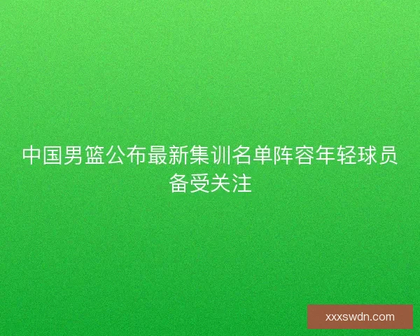 中国男篮公布最新集训名单阵容年轻球员备受关注